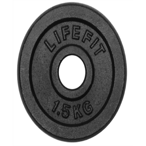 Weight Plate Lifefit F-KOT30-015, 1.5kg, Black