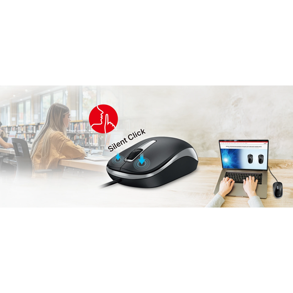 Mouse Genius DX-125S, Wired, USB, Black