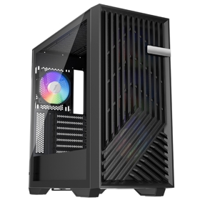 Computer Case 1STPLAYER 1STPLR-FD8-BK-4F7, MidT, mini-ITX, micro-ATX, 2xUSB3.2, 2xUSB-C, 3.5 mm, Black
