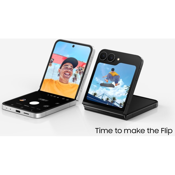 მობილური ტელეფონი Samsung Galaxy Z Flip7 FE, 8GB, 256GB, Dual Sim+eSIM, 5G, NFC, Jet Black