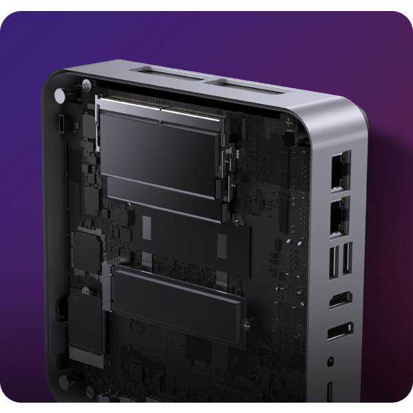 Mini PC Chuwi AuBox, i7-13620H, 16GB, 512GB SSD, Integrated, W11P, Silver