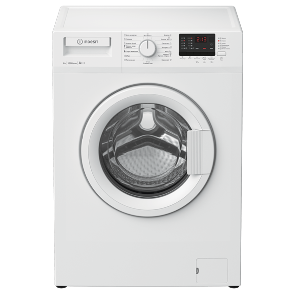 Washing Machine Indesit WIN610W, 6Kg, 1000Rpm, A+++, 77dB, White