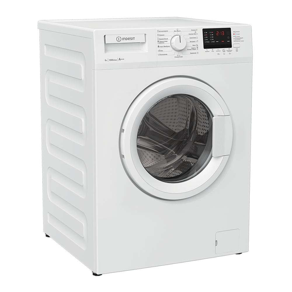 Washing Machine Indesit WIN610W, 6Kg, 1000Rpm, A+++, 77dB, White