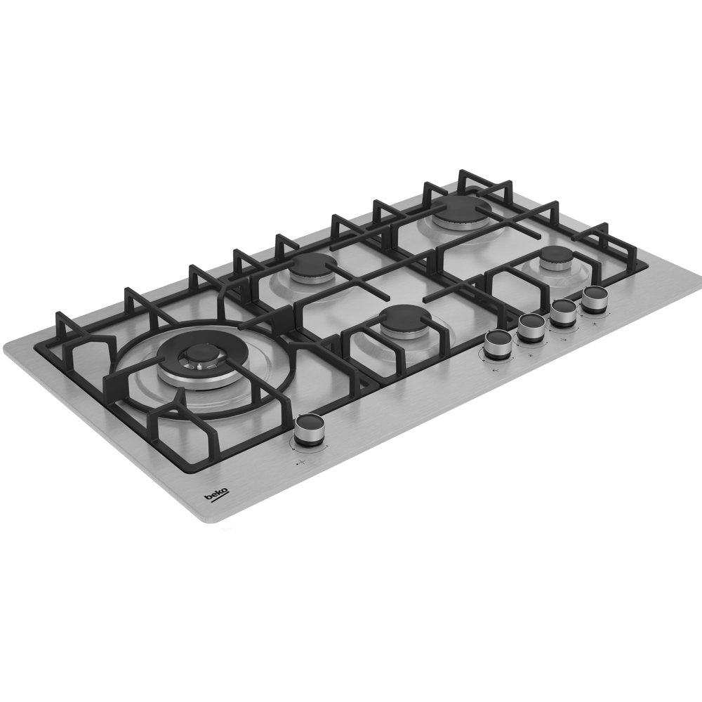 Built-in Gas Cooktop Beko HIML 95225 SXE bPRO 500, Stainless Steel