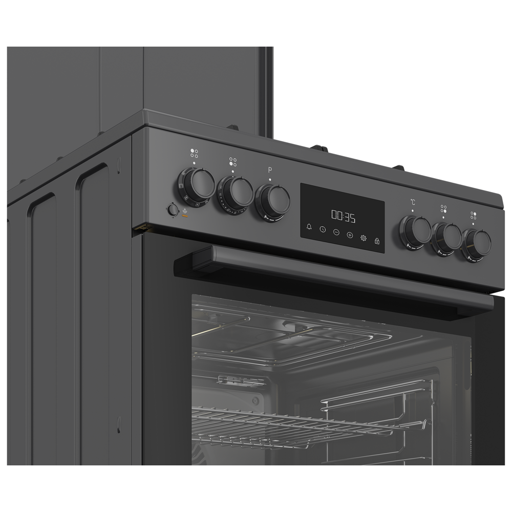 გაზქურა Beko FBSM62320SAC, 4 Gas, Gas Cooker, Anthracite