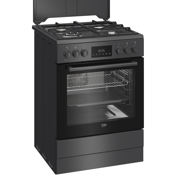 Gas Cooker Beko FBSM62320SAC, 4 Gas, Anthracite