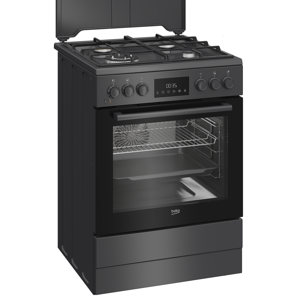 გაზქურა Beko FBSM62320SAC, 4 Gas, Gas Cooker, Anthracite