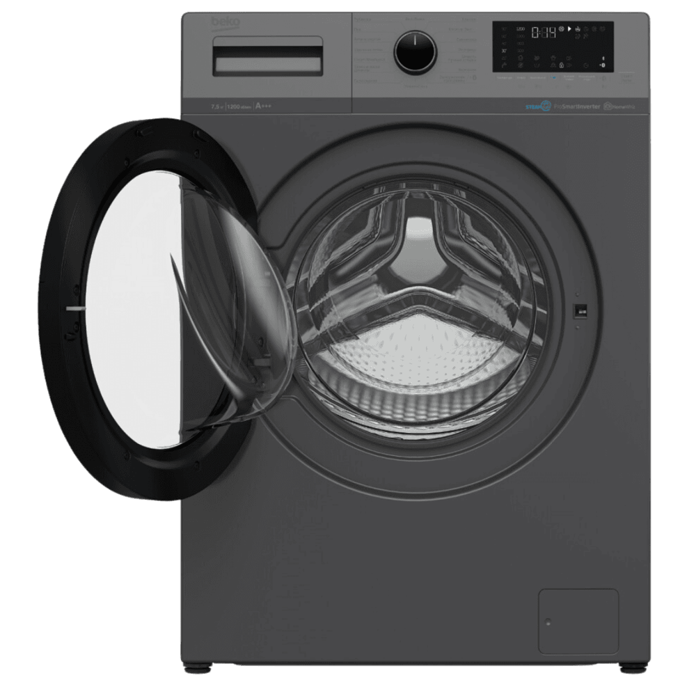 Washing Machine Beko WSPE7H616A b300, 7.5Kg, 1200Rpm, A+++, Black