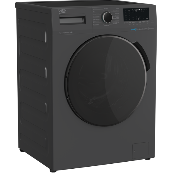 სარეცხი მანქანა Beko WSPE7H616A b300, 7.5Kg, 1200Rpm, A+++, Washing Machine, Black