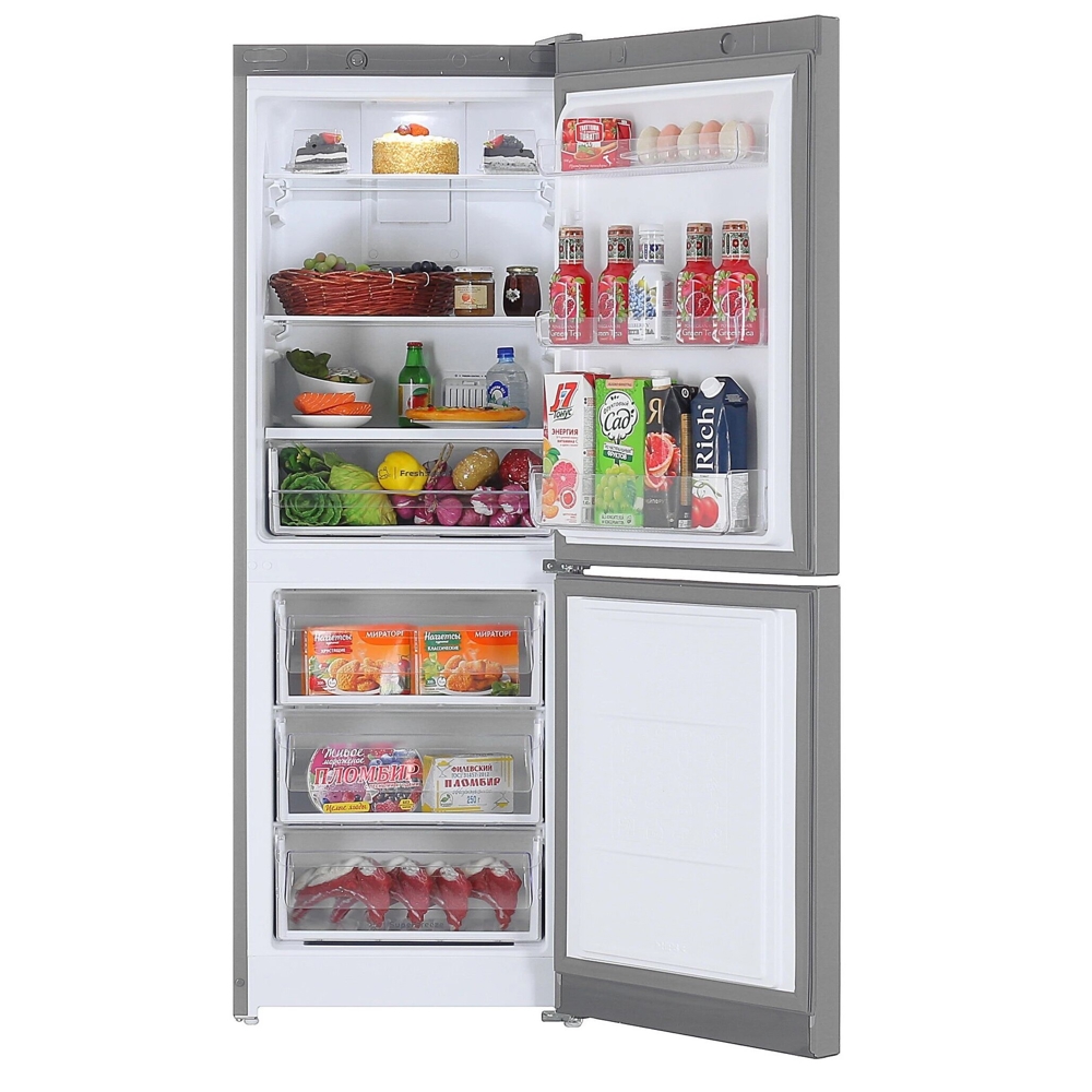 Refrigerator Indesit ITS 4160 G, 285l, A, 43Db, NO FROST, Silver