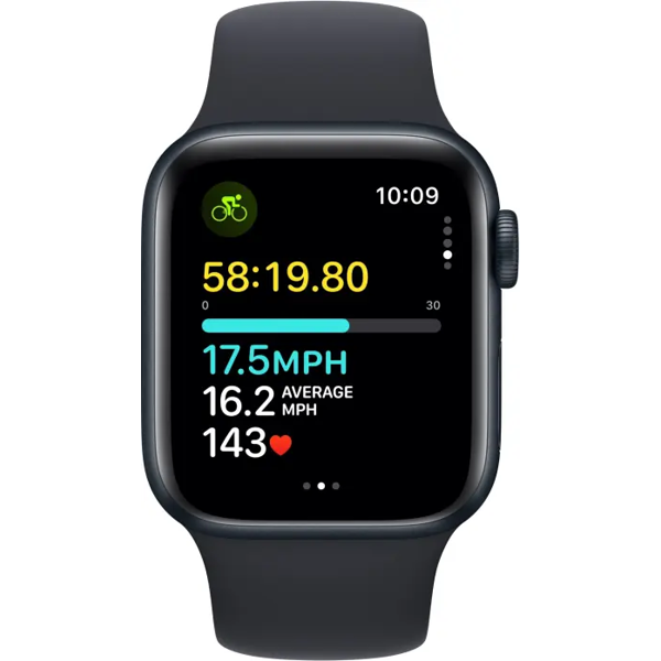სმარტ საათი Apple MXE73QI/A Watch SE 2 GPS Gen.2, 1.57", Bluetooth, WIFI, Smart Watch, Midnight Black