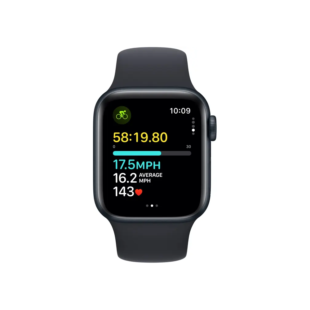 სმარტ საათი Apple MXE73QI/A Watch SE 2 GPS Gen.2, 1.57", Bluetooth, WIFI, Smart Watch, Midnight Black