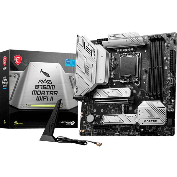 დედა დაფა MSI 911-7E13-006 MAG B760M MORTAR WIFI II, LGA1700, DDR5