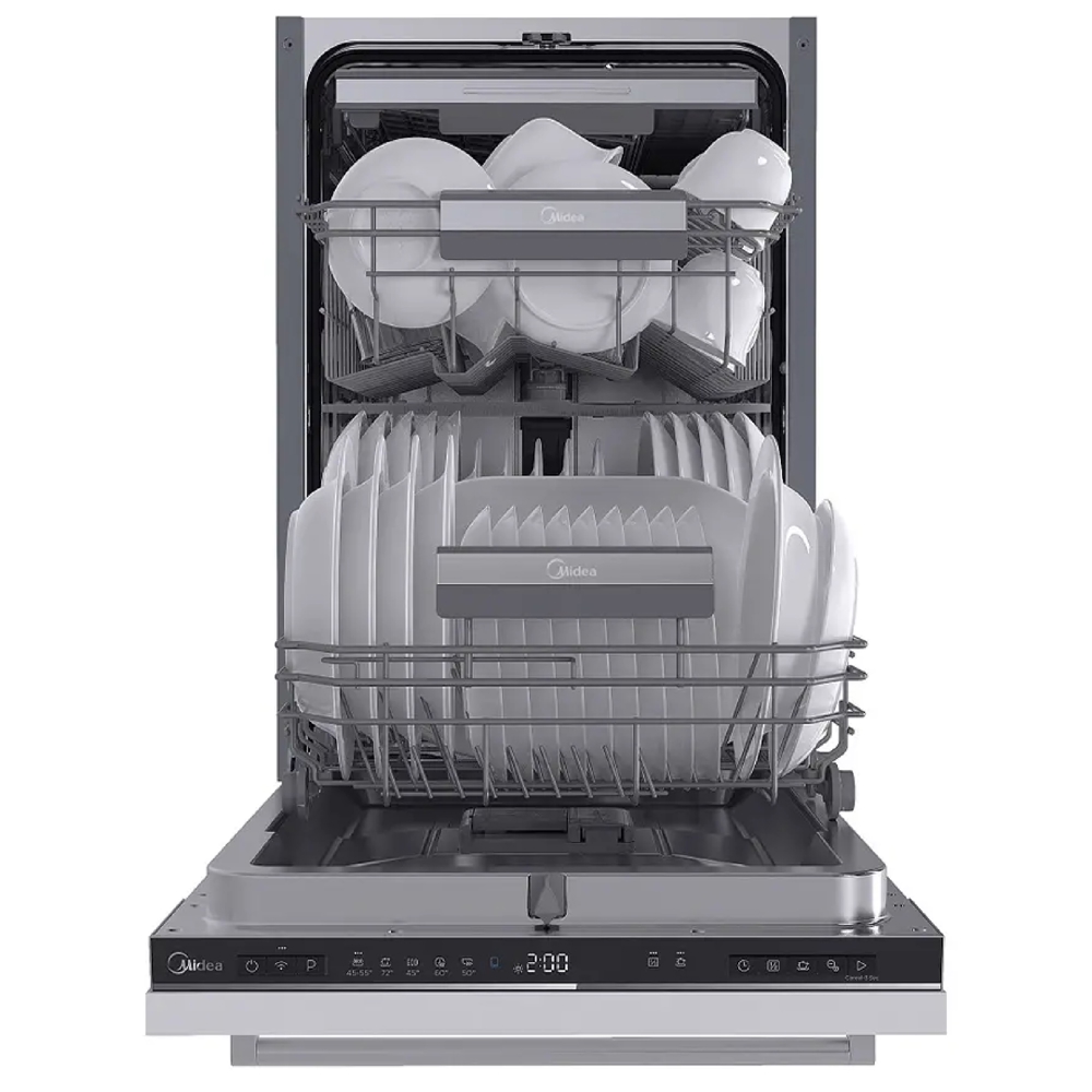 ჩასაშენებელი ჭურჭლის სარეცხი მანქანა Midea MID45S340i, A++, 47Dba, Built-in Dishwasher, White