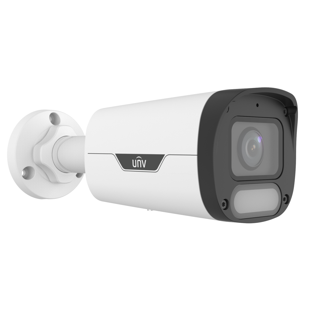 ვიდეო სათვალთვალო კამერა Uniview IPC2314LE-ADF28KM-WP, 4MP, Fixed Warm Light Bullet Network Camera, White