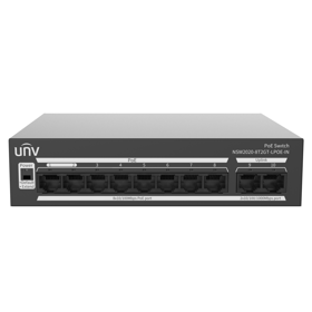 სვიჩი Uniview NSW2020-8T2GT-LPOE-IN, 8-Port Gigabit, PoE+ Switch, Black