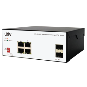 სვიჩი Uniview ISW2000-4T2GP-POE-IN, 4-Port, Switch, Black