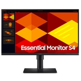 მონიტორი Samsung LS24D400GAIXCI Essential S4, 24", Monitor, FHD, IPS, DP, HDMI, USB, Black