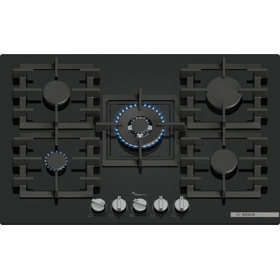 ჩასაშენებელი გაზის ქურის ზედაპირი Bosch PPQ7A6I45, Built-in Gas Cooktop, Black