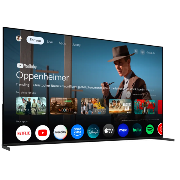 ტელევიზორი Sony K-65XR80M2 BRAVIA 8 II, 65”, Samrt TV, Android TV, 4K UHD, HDMI, USB, LAN, Bluetooth, WIFI, Black