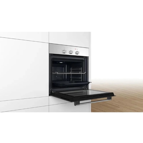 ჩასაშენებელი ელექტრო ღუმელი Bosch HBF011BR0T, 71L, 2850W, Built-In Electric Oven, Silver