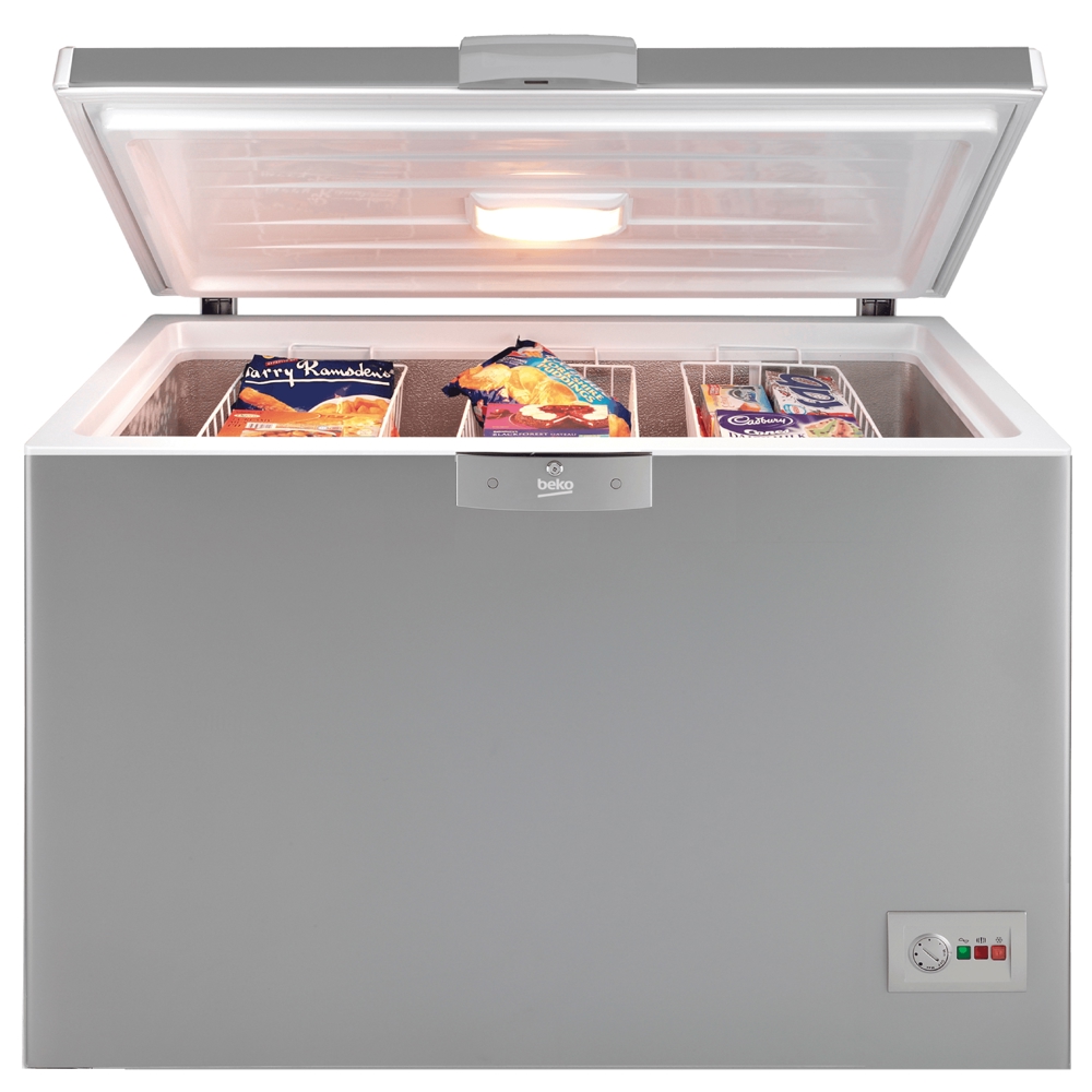 Freezer Beko HSM 40081 S b300, 360L, A, Silver