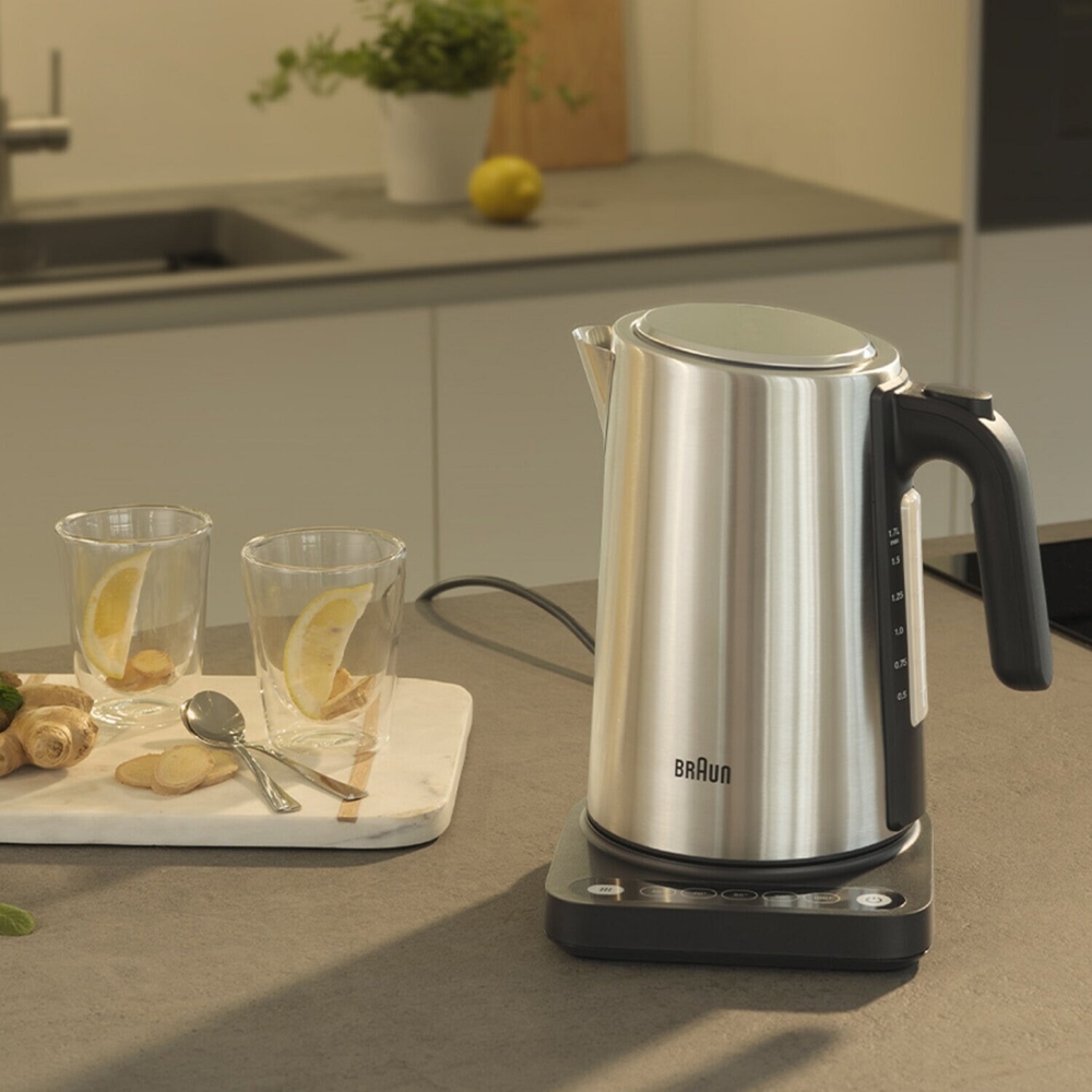 ელექტრო ჩაიდანი Braun WK5205BK, 2200W, 1.7L, Electric Kettle, Silver