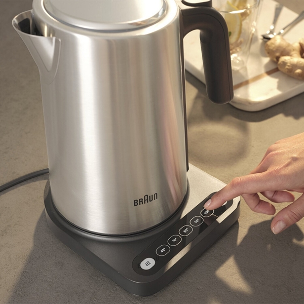 ელექტრო ჩაიდანი Braun WK5205BK, 2200W, 1.7L, Electric Kettle, Silver