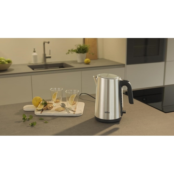 ელექტრო ჩაიდანი Braun WK5200BK, 2200W, 1.7L, Electric Kettle, Silver