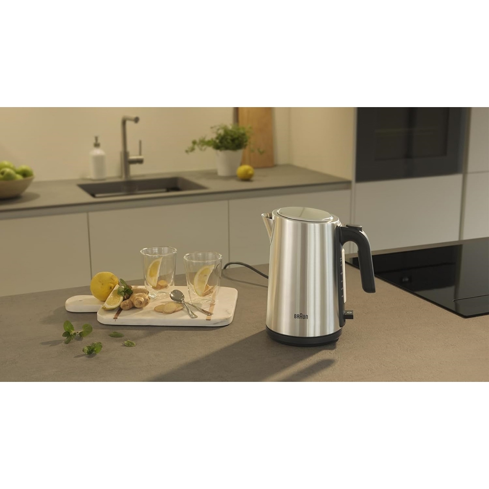 ელექტრო ჩაიდანი Braun WK5200BK, 2200W, 1.7L, Electric Kettle, Silver