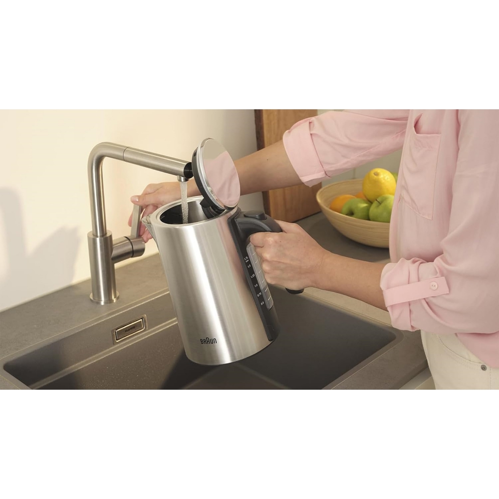 ელექტრო ჩაიდანი Braun WK5200BK, 2200W, 1.7L, Electric Kettle, Silver