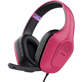 ყურსასმენი Trust GXT415P Zirox, Gaming Headset, Wired, 3.5mm, Pink