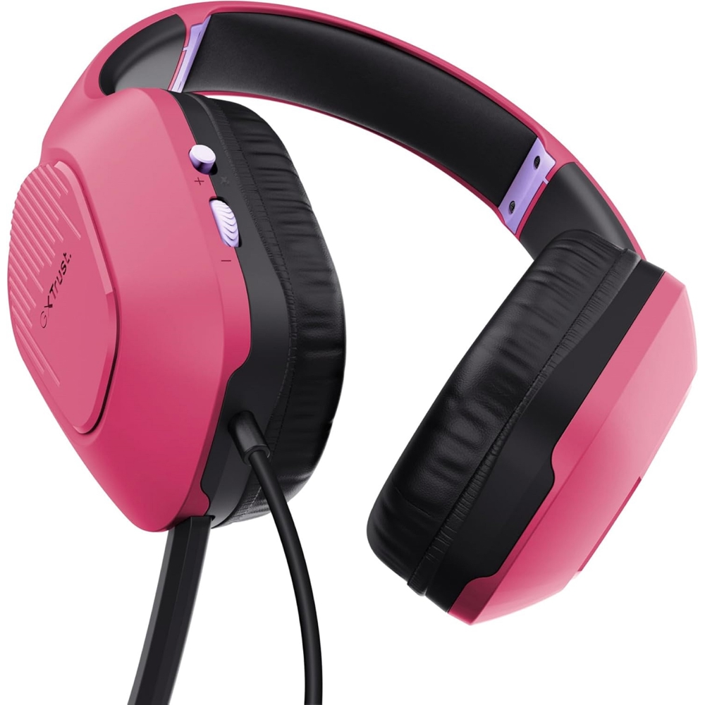 ყურსასმენი Trust GXT415P Zirox, Gaming Headset, Wired, 3.5mm, Pink