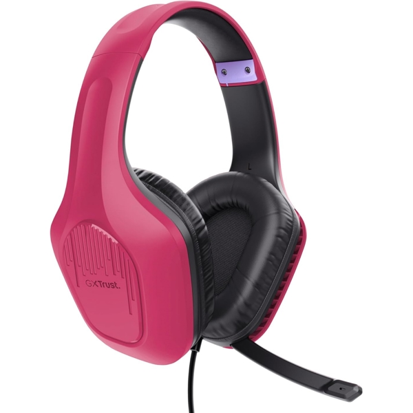 ყურსასმენი Trust GXT415P Zirox, Gaming Headset, Wired, 3.5mm, Pink