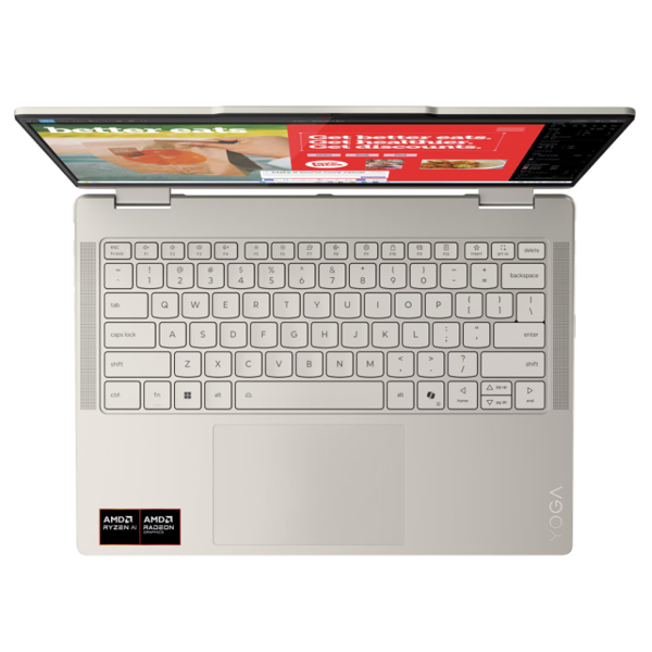 Notebook Lenovo 83JR0060RK Yoga 7 2-in-1 14AKP10, 14", Ryzen AI 5 340, 24GB, 1TB SSD, Integrated, Seashell