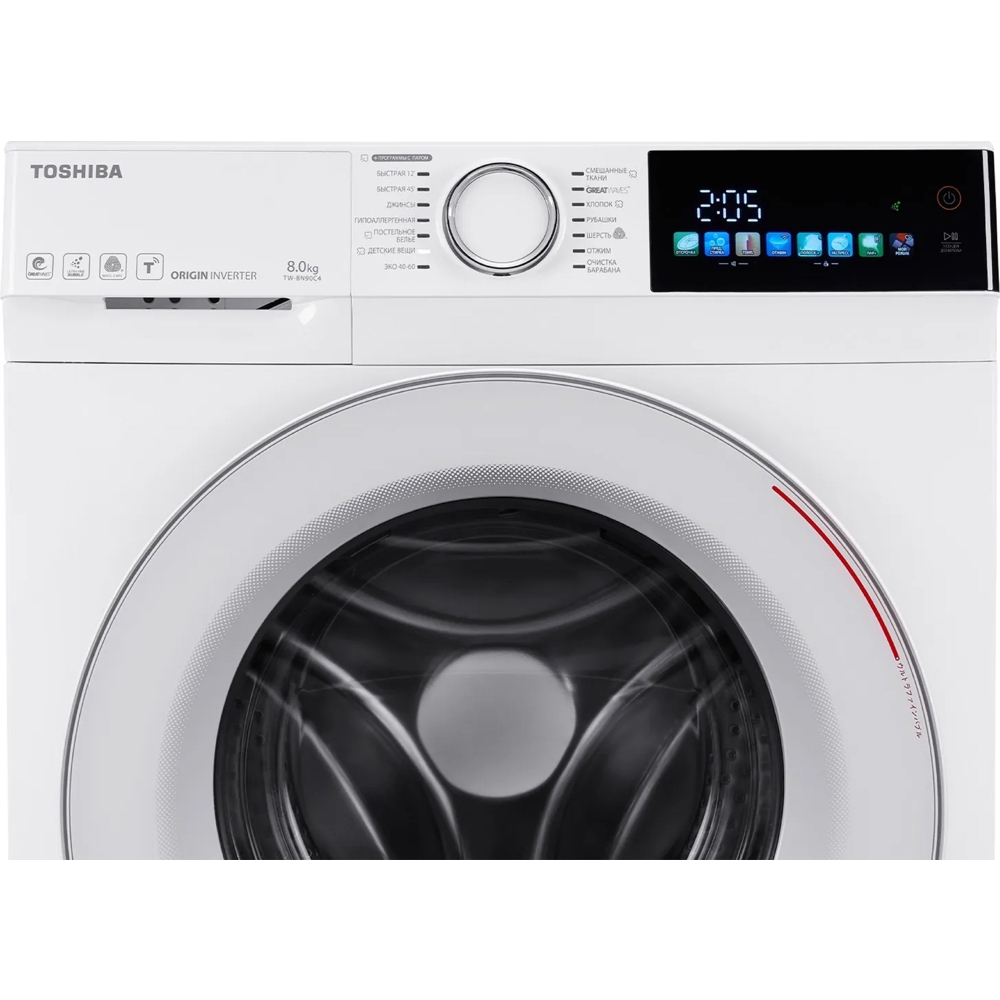 Washing Machine Toshiba TW-BN90C4UZ(WK), 8Kg, 1400Rpm, A, 72Db, White