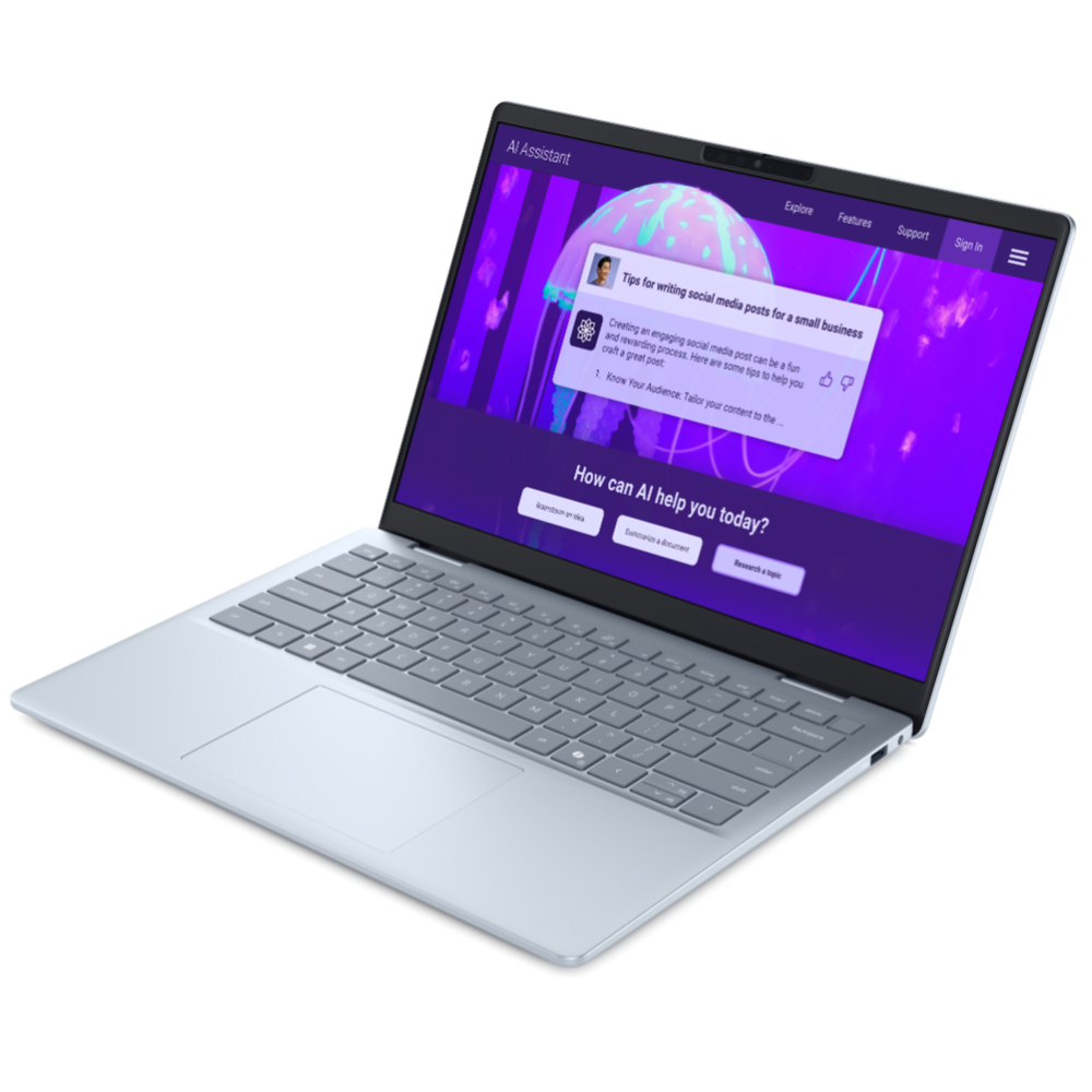 Notebook Dell 14 Plus DB14250, 14", Ultra 7-256V, 16GB, 1TB SSD, Integrated, W11P, Ice Blue