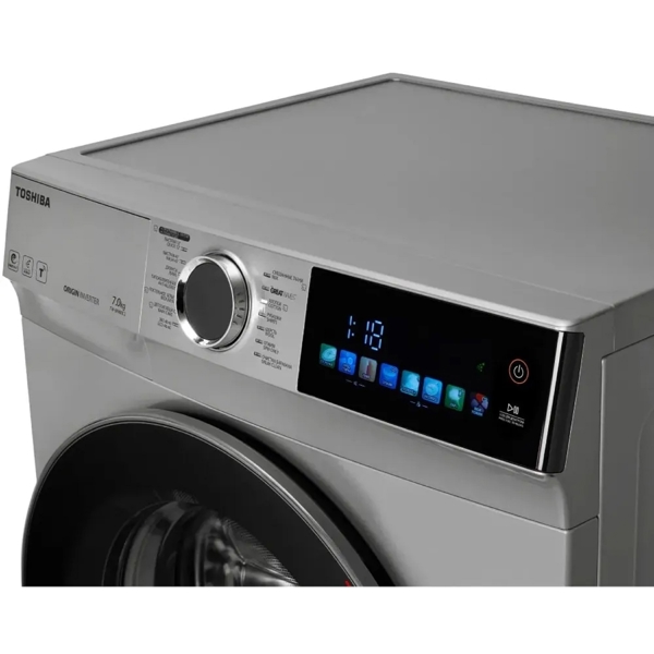 სარეცხი მანქანა Toshiba TW-BN80C2UZ(SK), 7Kg, 1200Rpm, A, 76Db, Washing Machine, Silver