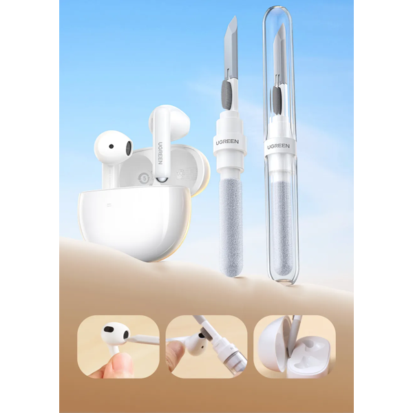 ყურსასმენის საწმენდი UGREEN CP01 (55292), 3-in-1 Earphone Cleaning Pen, White