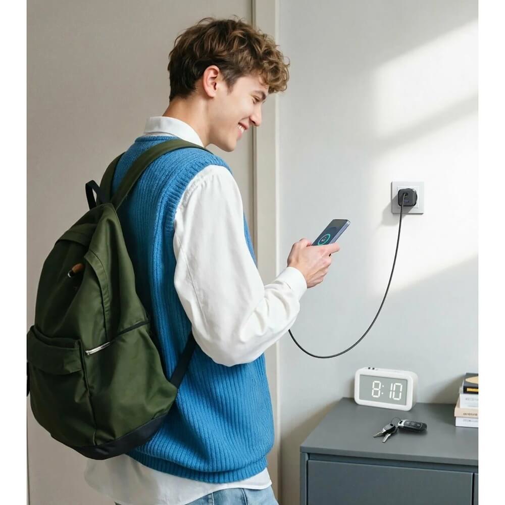 GaN Fast Charger UGREEN X527 (65156B), 45W, USB, Type-C, Grey
