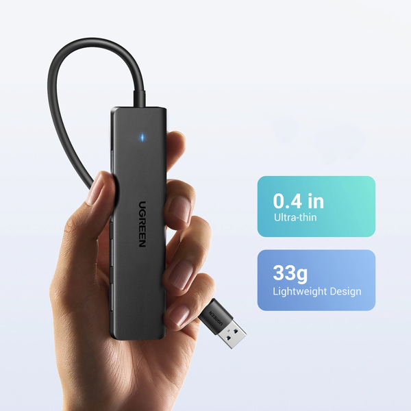USB ჰაბი UGREEN CM219 (35574), USB, HUB, Black