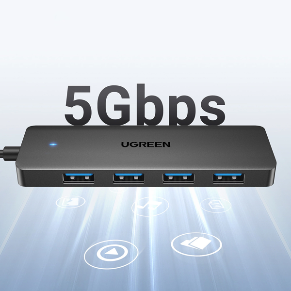 USB ჰაბი UGREEN CM219 (35574), USB, HUB, Black