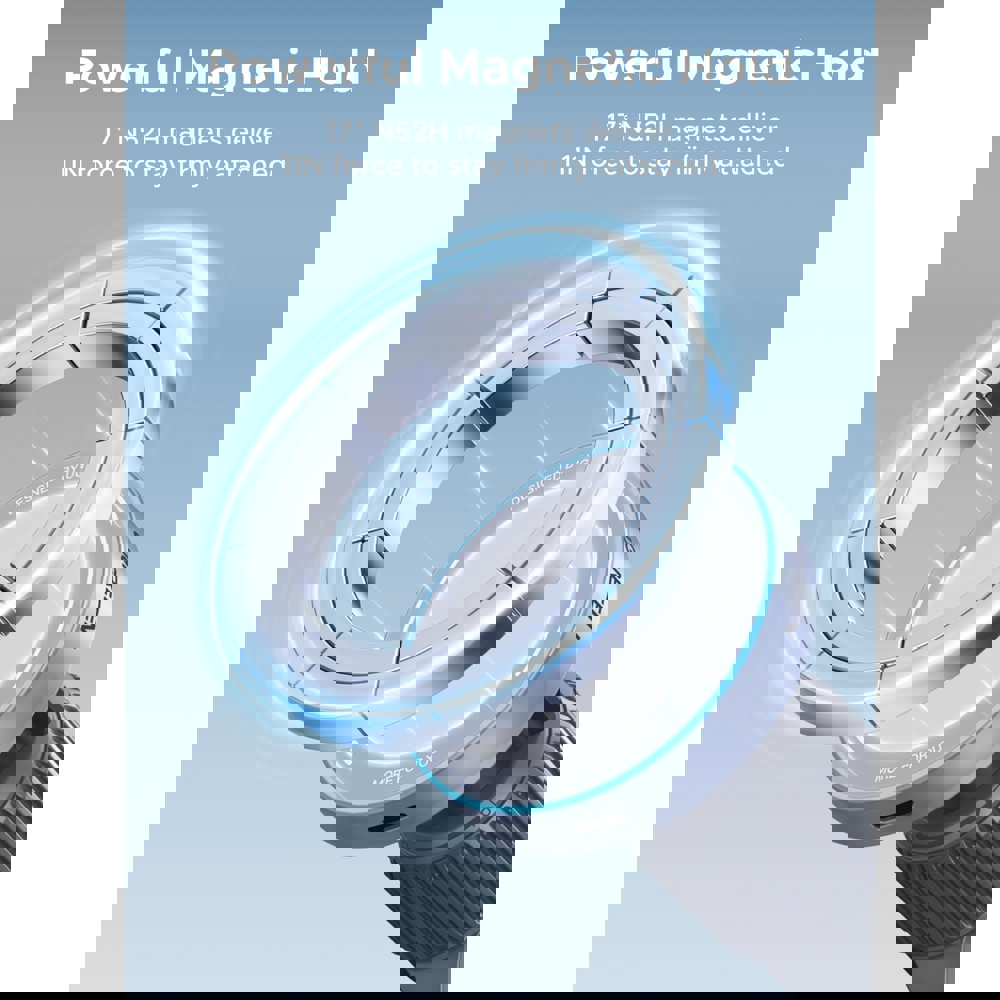 Magnetic Wireless Car Charger UGREEN W758 (55967) MagFlow, 25W, Grey