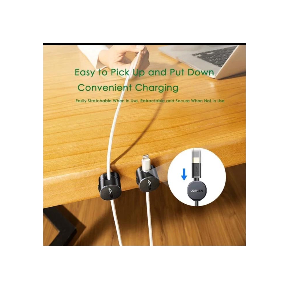 სადენების მაგნიტური ორგანაიზერი Ugreen LP886 (45797), 3Pcs, Magnetic Cable Organizer, Black