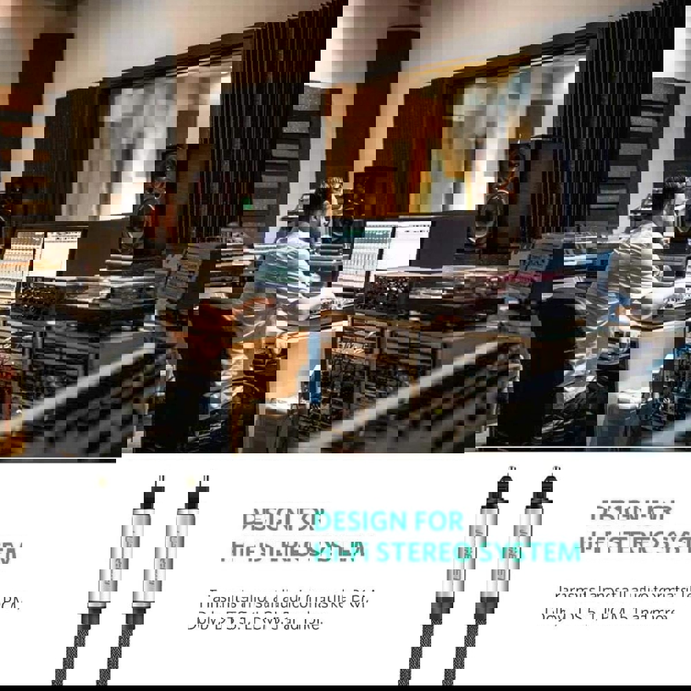 Toslink Optical Audio Cable UGREEN AV108 (10542), 1.5m, Black/Silver