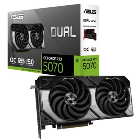 ვიდეო დაფა Asus 90YV0M17-M0NA00 Dual, GeForce RTX5070, 12GB, 192bit, HDMI, DP, Silver