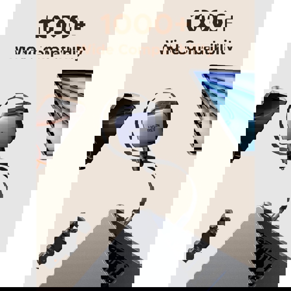 მანქანის დამტენი UGREEN EC604 (55910B) Nexode, 145W, Car Charger With Retractable Type-C Cable, Grey