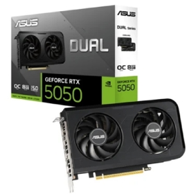 ვიდეო დაფა Asus 90YV0N72-M0NA00 Dual, GeForce RTX5050, 8GB, 128bit, HDMI, DP, Black