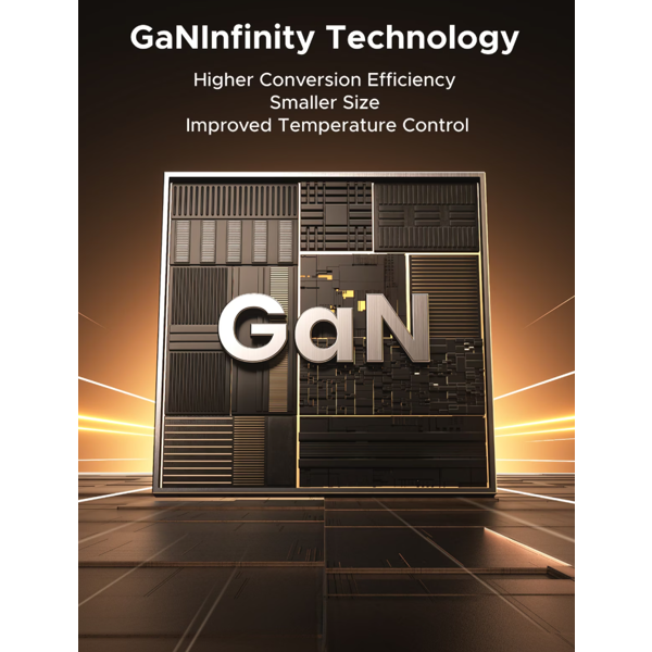 მობილურის დამტენი UGREEN X615 (65825), 65W, Type-C, USB, GaN Fast Charger With Retractable Cable, Grey