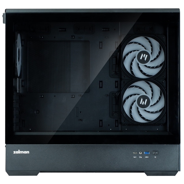 ქეისი Zalman P30BLACKV2, Computer Case, Mini Tower, Micro-ATX, Mini-ATX, 1x USB3.0, 1xUSB-C, Black